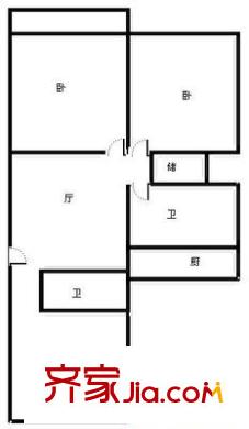 山師東路單位宿舍 3室 戶型圖