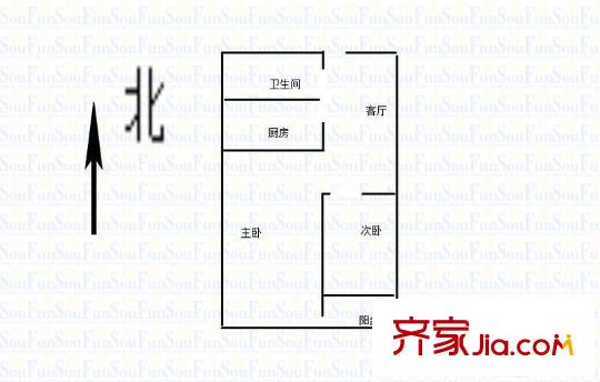 寶華新區(qū) 2室 戶型圖