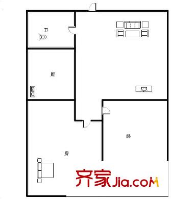 寶華新區(qū) 2室 戶型圖
