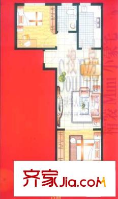 居易香桔市戶型圖2室 戶型圖（A2兩室兩廳戶型） 2室2廳1衛(wèi)1廚