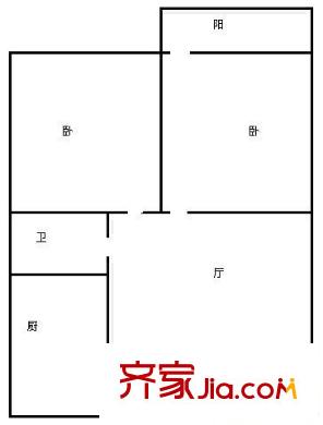 歷園新村 2室 戶型圖