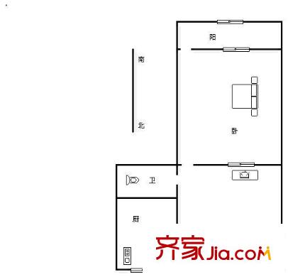 歷園新村 1室 戶型圖