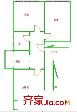 歷園新村 3室 戶型圖