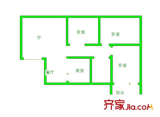 匯科旺園 3室 戶型圖