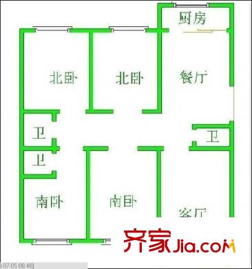 三慶燕柳園戶型圖三慶?燕柳園 4居室 戶型圖 4室2廳3衛(wèi)1廚