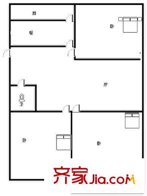 佛山苑 3室 戶型圖
