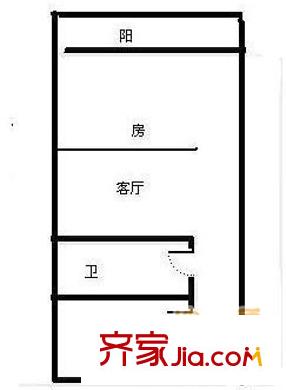 佛山苑 1室 戶型圖