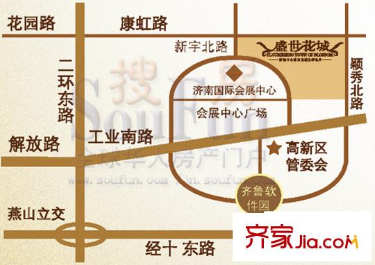 天業(yè)盛世花城交通圖