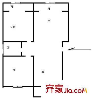 南全福小區(qū) 2室 戶型圖