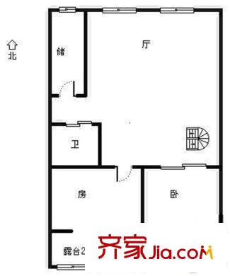 建鑫花園 2室 戶型圖
