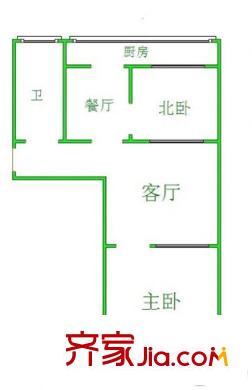 建鑫花園 2室 戶型圖