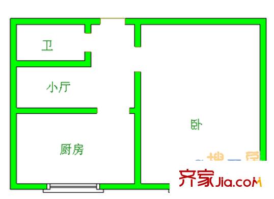 和平新村 1室 戶型圖