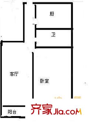 和平新村 1室 戶型圖