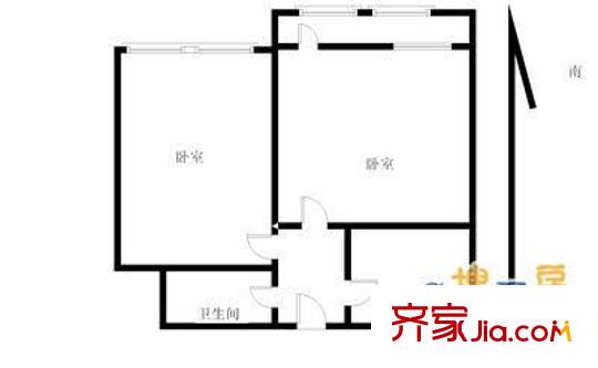 和平新村 2室 戶(hù)型圖