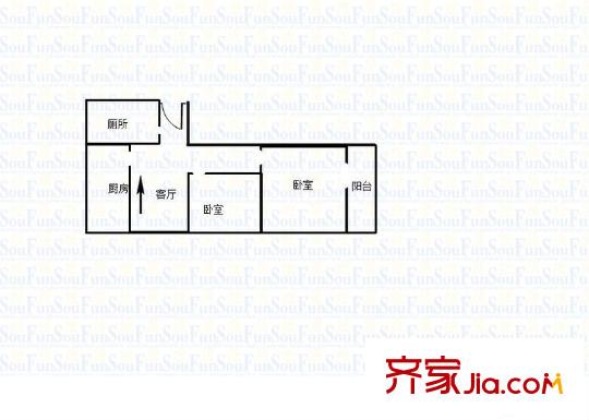 寶華新區(qū) 2室 戶型圖