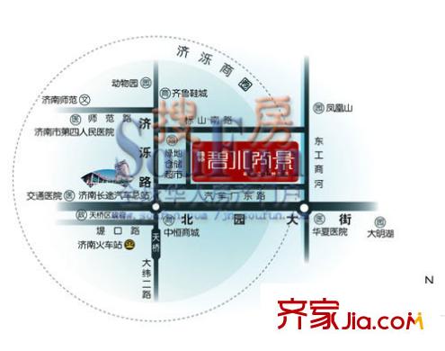 鑫苑碧水尚景交通圖