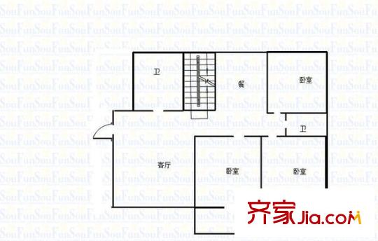 太平洋小區(qū) 6室 戶型圖