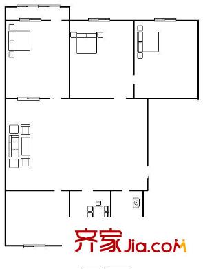南全福小區(qū) 4室戶型圖