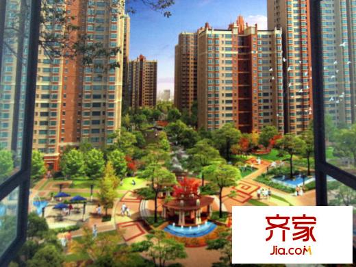 南益名泉春曉外景圖