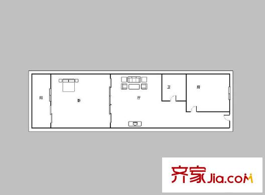 明湖小區(qū) 1室 戶型圖