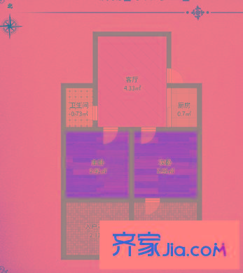 工人新村 2室 戶型圖