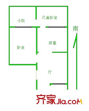 工人新村 2室 戶型圖