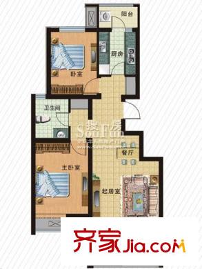 茗筑美嘉 2室 戶型