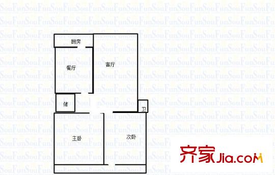 萬盛園 2室 戶型圖