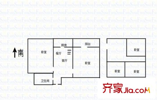 萬盛園 3室 戶型圖