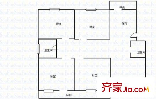 百花小區(qū) 4室 戶型圖