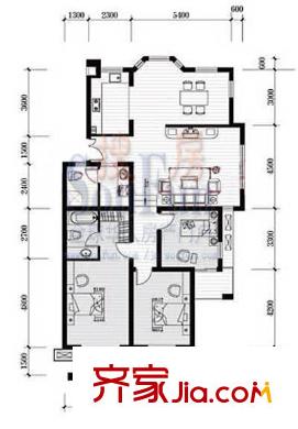 富翔天地戶型圖 3室 戶型圖 3室2廳2衛(wèi)