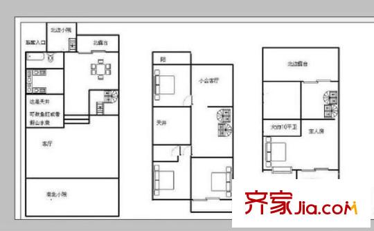 中海紫御東郡 6室 戶型圖