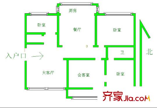 明湖小區(qū) 4室 戶型圖