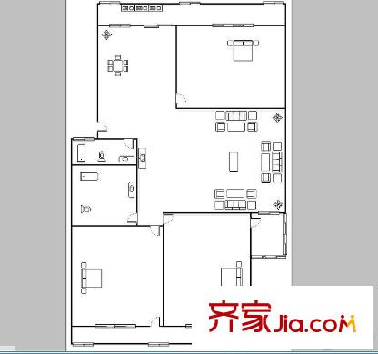明湖小區(qū) 3室 戶型圖