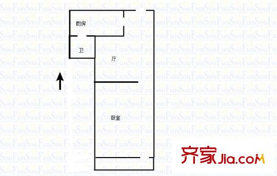 明湖小區(qū) 1室 戶型圖