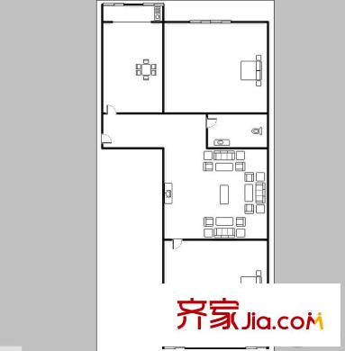 明湖小區(qū) 2室 戶型圖