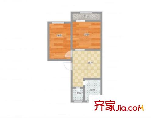 工人新村 2室 戶型圖