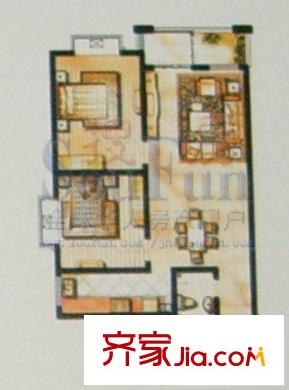 萊茵小鎮(zhèn) 2室 戶型圖