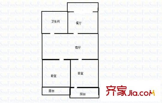萬盛園 2室 戶型圖