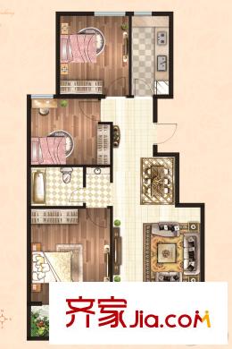 溫泉郡 C戶(hù)型 3室2廳1衛(wèi)1廚