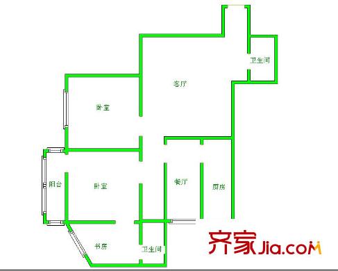 長盛小區(qū) 3室 戶型圖