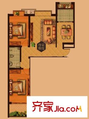 大楊新區(qū)8#樓標(biāo)準(zhǔn)層03戶型 尊榮維度 2室2廳1衛(wèi)1廚