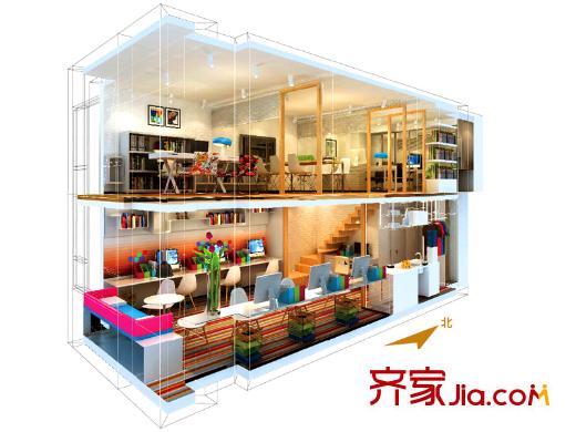泉景天沅LOFTloft公寓標(biāo)準(zhǔn)層B戶型 2室2廳1衛(wèi)1廚