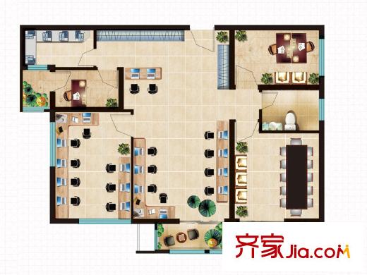 丁豪廣場二期EK座公寓標(biāo)準(zhǔn)層03戶型 3室2廳2衛(wèi)