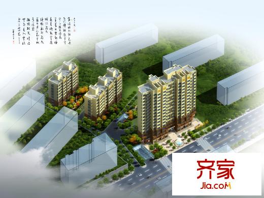 怡景園項(xiàng)目整體鳥瞰圖