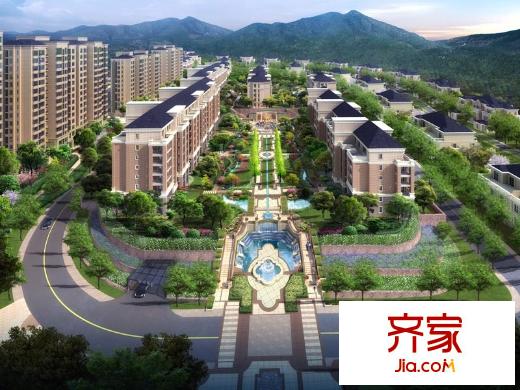 銀豐唐郡?桂花園桂花園中央花園鳥瞰圖