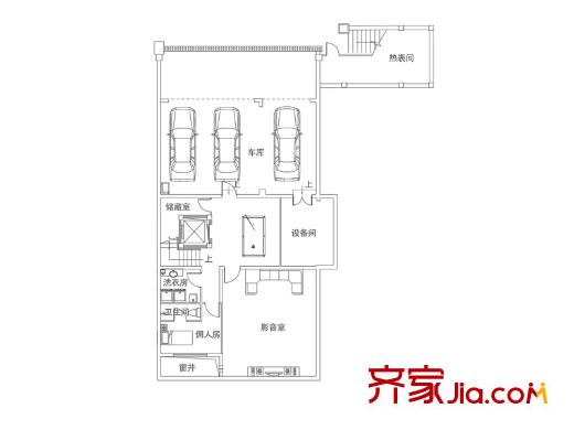 銀豐唐郡?桂花園別墅雙拼負(fù)一層D戶型 9室3廳6衛(wèi)2廚