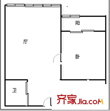 拓東路96號 1室 戶型圖