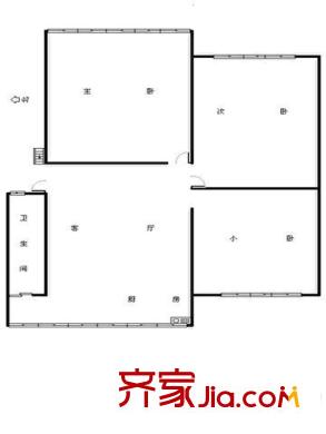 昆百大曇華寺住宅小區(qū) 3室 戶型圖
