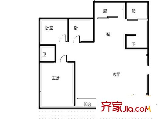 云錫花園戶型圖戶型圖 三 室 3室2廳1衛(wèi)1廚